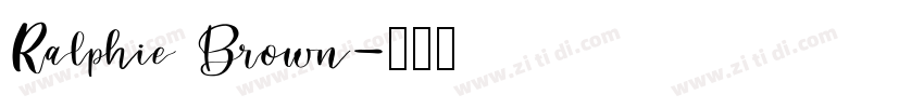 Ralphie Brown字体转换